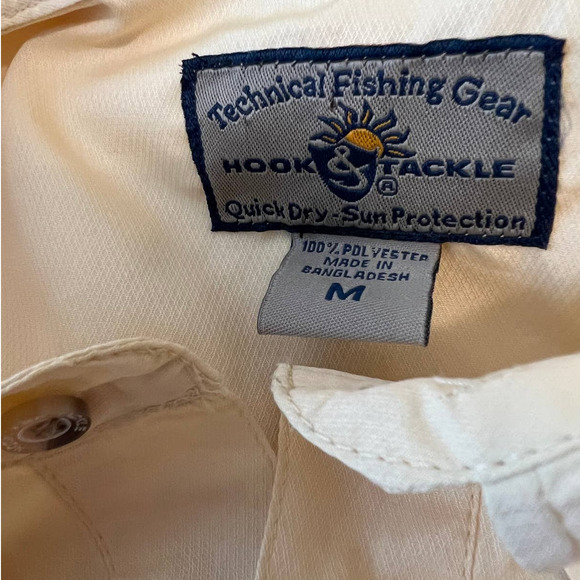 Hook & Tackle Technical Fishing Gear Shirt in Bright Yellow Size Medium - Picture 4 of 5